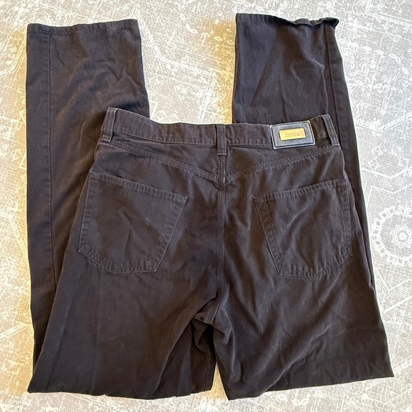 BOSS Hugo Boss Mens Alabala 05782 Brown Cotton Pants Straight Leg Trousers - Picture 2 of 5